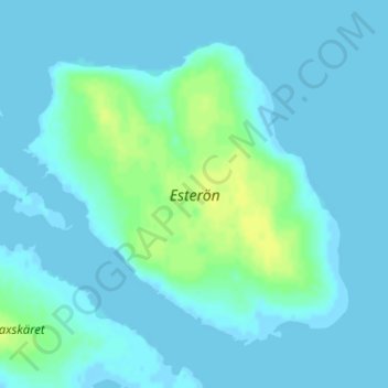 Carte topographique Esterön, altitude, relief