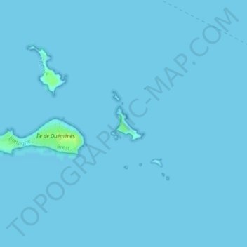 Carte topographique Île de Litiry, altitude, relief