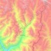 Carte topographique Lachung Chu, altitude, relief