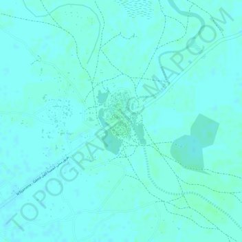 Carte topographique كاوي, altitude, relief