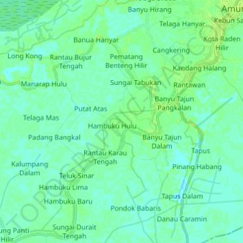 Carte topographique Nagara River, altitude, relief