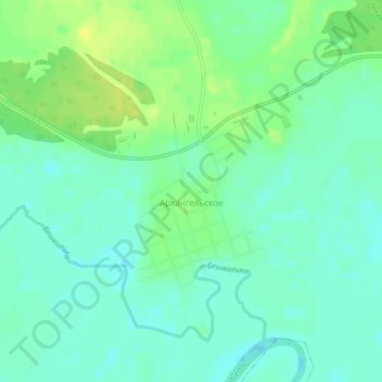 Carte topographique Архангельское, altitude, relief