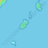 Carte topographique Île Piana, altitude, relief