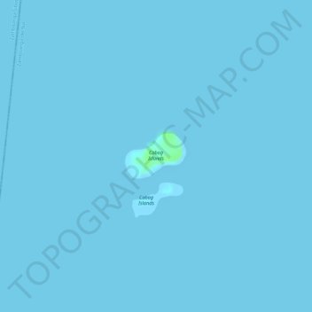 Carte topographique Cabog Islands, altitude, relief