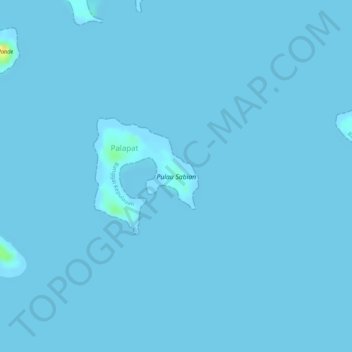 Carte topographique Pulau Sabian, altitude, relief