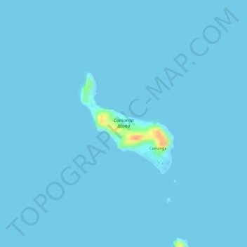 Carte topographique Camanga Island, altitude, relief