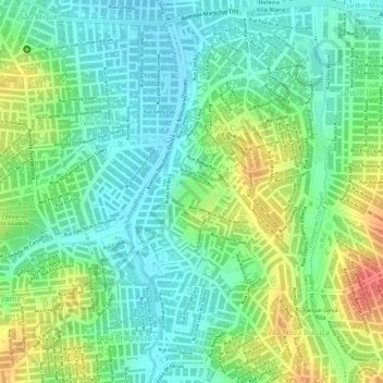Carte topographique Parque Chico Mendes, altitude, relief