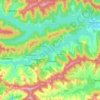 Carte topographique Panshet, altitude, relief