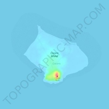 Carte topographique Cocoro Island, altitude, relief
