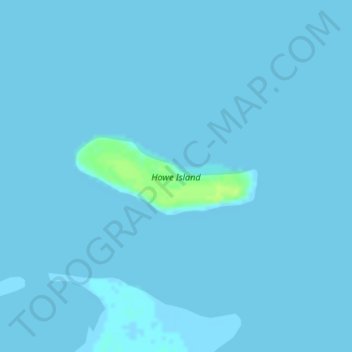 Carte topographique Howe Island, altitude, relief