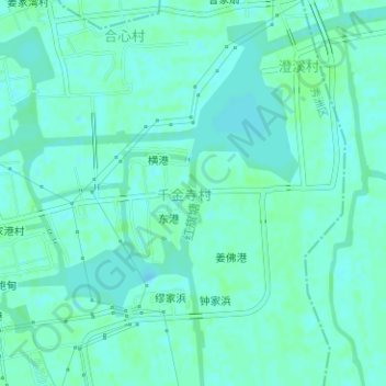 Carte topographique 红旗塘, altitude, relief