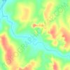 Carte topographique Rio Coxim, altitude, relief