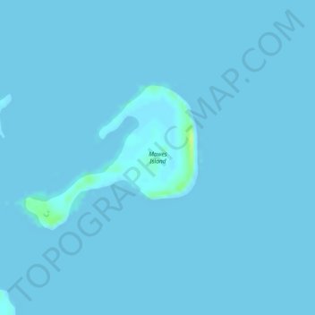 Carte topographique Mawes Island, altitude, relief