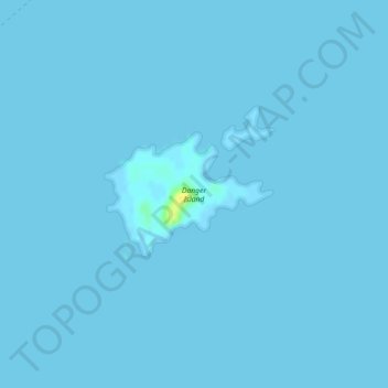 Carte topographique Danger Island, altitude, relief