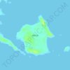Carte topographique Bock Cay, altitude, relief