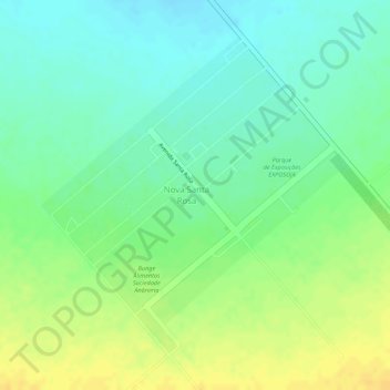 Carte topographique Nova Santa Rosa, altitude, relief