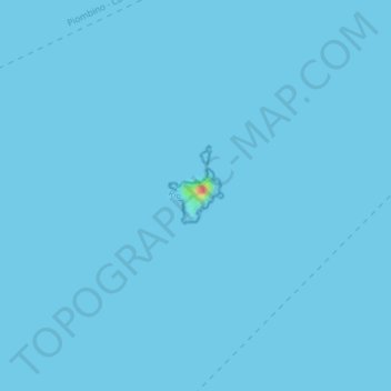 Carte topographique Isola di Palmaiola, altitude, relief