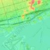 Carte topographique HTO Beach, altitude, relief