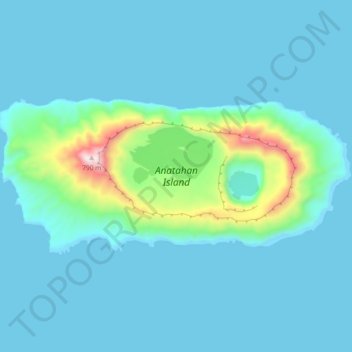 Carte topographique Anatahan Island, altitude, relief