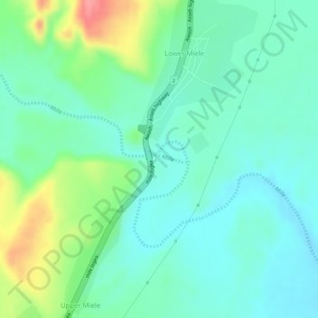 Carte topographique Mille, altitude, relief