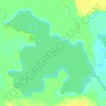 Carte topographique Lago Musha Karusha, altitude, relief