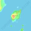 Carte topographique Isla Mercedes, altitude, relief