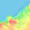 Carte topographique Plage de l'Anse du Croc, altitude, relief