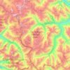 Carte topographique Pin Valley National Park, altitude, relief