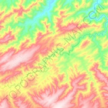 Carte topographique Córrego-grande, altitude, relief