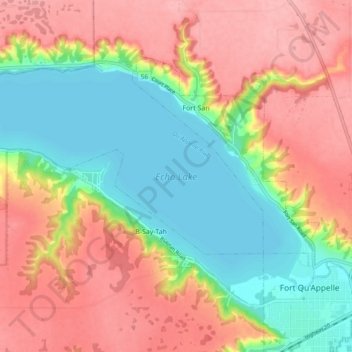 Carte topographique Echo Lake, altitude, relief