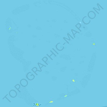 Carte topographique Atoll Nilandhe Nord, altitude, relief
