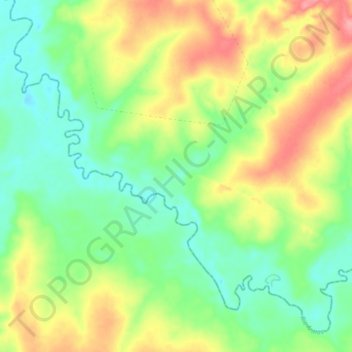 Carte topographique Rio Arinos, altitude, relief