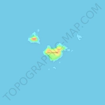 Carte topographique Islas Ladrones, altitude, relief