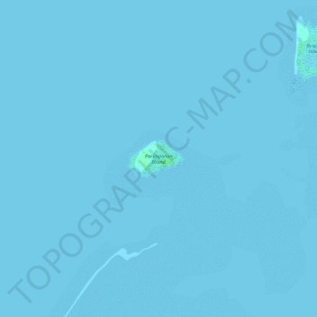 Carte topographique Parunponon Island, altitude, relief