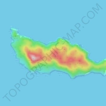 Carte topographique Taranga / Hen Island, altitude, relief