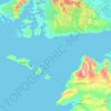 Carte topographique Baía de Galway, altitude, relief