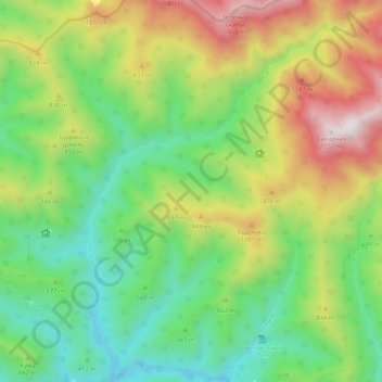 Carte topographique Агва, altitude, relief