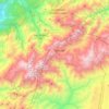 Carte topographique Parc National de Toubkal, altitude, relief