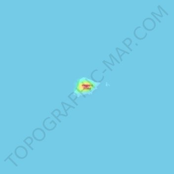 Carte topographique Magpeos Island, altitude, relief