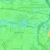 Carte topographique Buffalo Bayou Park, altitude, relief