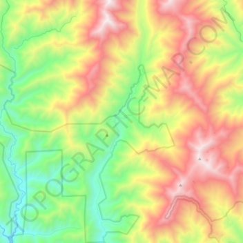 Carte topographique Shasta-Trinity National Forest, altitude, relief