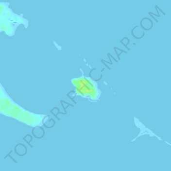 Carte topographique High Cay, altitude, relief