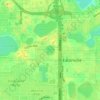 Carte topographique Hungerford Lake, altitude, relief