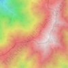 Carte topographique Monts Akaishi, altitude, relief