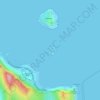 Carte topographique Kāohikaipu Island, altitude, relief