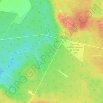 Carte topographique Lac Sans Fond, altitude, relief