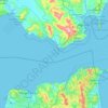 Carte topographique Détroit de Gibraltar, altitude, relief