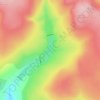 Carte topographique Walshaw Dean Middle Reservoir, altitude, relief
