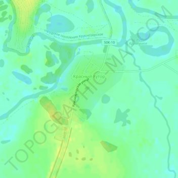 Carte topographique Красный Хутор, altitude, relief