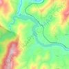 Carte topographique Waterville Lake, altitude, relief